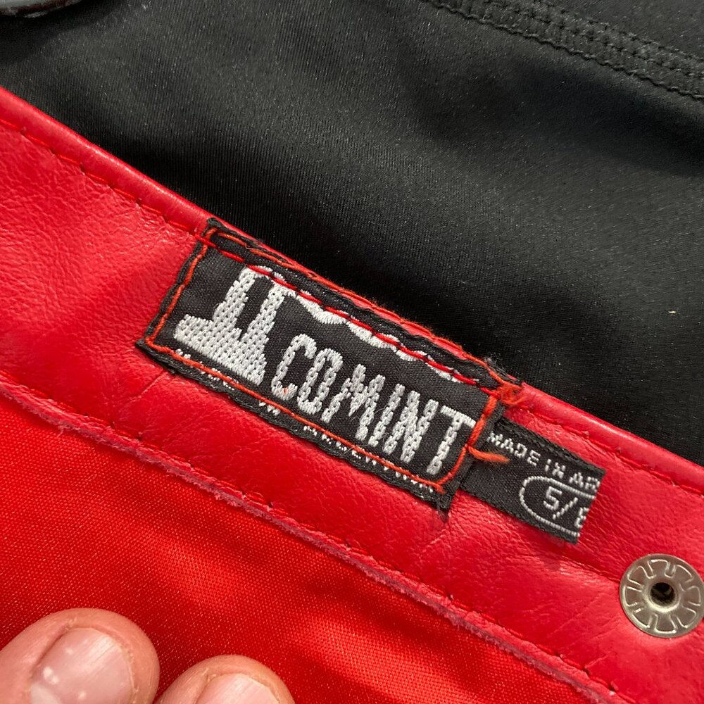 JC Comini Red Genuine Leather Pencil Skirt | Size S/6 | Made in Argentina - Picture 5 of 8